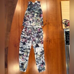 Nation Tie-Dye Sateen Tank and Pants